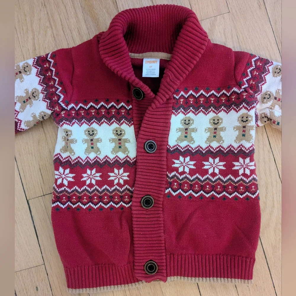 Gymboree Gingerbread Collared Sweater, Size 5 - Picture 2 of 3